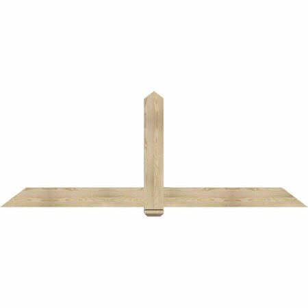 Ekena Millwork Eugene Rough Sawn Timber Gable Bracket, Douglas Fir, 96"W x 36"H x 4"D x 6"F, 9/12 Pitch GBW096X36X0406EUG00RDF